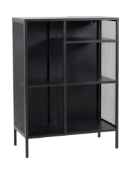 Design Regal „Misha“ 110 x 80 cm, aus Metall Schwarz VE DESIGN