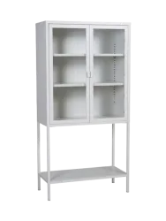 Design Vitrinenschrank „Misha“ 2-türig Weiss VE DESIGN