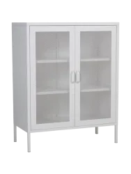 Aufbewahrungsschrank „Misha“ aus Metall Weiss VE DESIGN