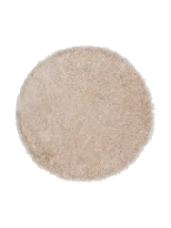 Runder Design Hochflor-Teppich „Natta“ Ø 200 cm Beige VE DESIGN