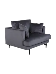 Design Sessel „Sofia“ Grau Samt VE DESIGN