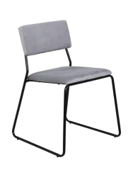 Design Esszimmerstuhl „Kenth“ Hellgrau Samt VE DESIGN