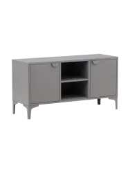 TV Lowboard „Piring“ aus Metall Hellgrau VE DESIGN