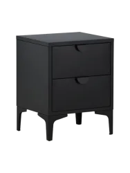 Design Beistell- und Nachttisch „Piring“ aus Metall Schwarz VE DESIGN