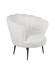 Design Samtsessel „Calais“ Weiss VE DESIGN