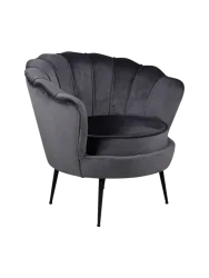 Design Samtsessel „Calais“ Grau VE DESIGN