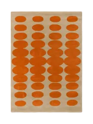 Designer Teppich „Optical Oval“ - handgetuftet, aus 100% reiner Schurwolle ORLA KIELY