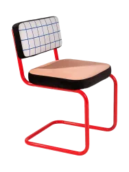 Design Freischwinger Stuhl „Superchair Blue Grid“ Seletti