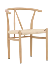 Stuhl Stol Beige Stahl/Rattan B 55 cm - Material: Rattan/Stahl - Stuhl