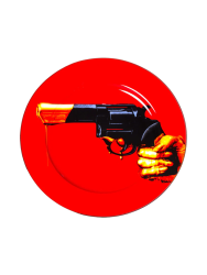 Design Porzellan Speiseteller „Toiletpaper Revolver“ Seletti
