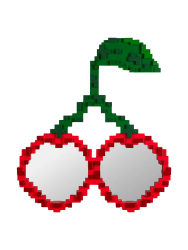 Design Wandspiegel „Pixel Cherries“ Seletti