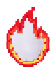 Design Wandspiegel „Pixel Flame“ Seletti