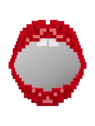 Design Wandspiegel „Pixel Mouth“ Seletti