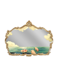 Design Wandspiegel „Toiletpaper Barroque Seagirl“ Seletti