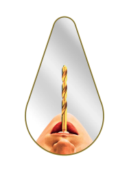 Design Wandspiegel „Toiletpaper Pear Drill“ Seletti
