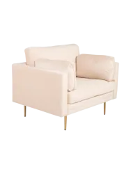 Design Samtsessel „Boom“ Ecru VE DESIGN