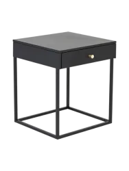 Design Beistell- und Nachttisch „Bakal“ aus Metall Schwarz VE DESIGN