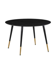 Runder Esstisch „Dipp“ Ø 115 cm Schwarz / Gold VE DESIGN