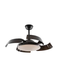 Hochwertiger Deckenventilator & LED Deckenlampe „Enzo“ mit Fernbedienung Schwarz Schuller