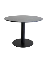 Runder Marmor Esstisch „Estelle“ - Ø 106 cm Schwarz VE DESIGN