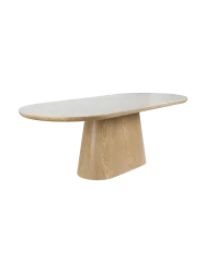 Ovaler Design Esstisch „Almira“, verschiedene Grössen White Label by Bloomingloft