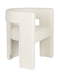 Design Stuhl „Sela“ mit Armlehnen, Off White Dutchbone