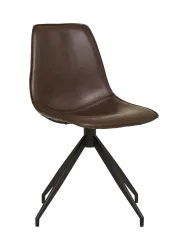 360°drehbarer Esszimmerstuhl „Monaco“ Kunstleder Dunkelbraun Chosen by Bloomingloft