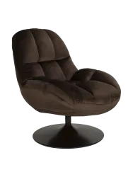 Drehbarer Design Loungesessel „Beaty“ White Label by Bloomingloft