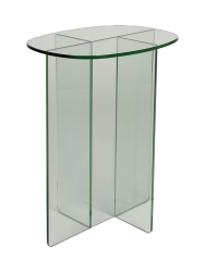 Design Beistelltisch „Linea“ aus Sicherheitsglas Zuiver