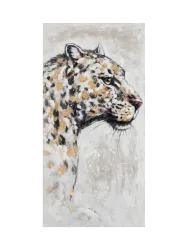 image LAND Bild Leopard mit Gold  | Schubiger Möbel