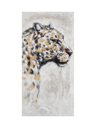 image LAND Bild Leopard mit Gold  | Schubiger Möbel