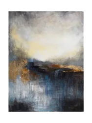 image LAND Bild Abstrakt mit Blau 2 Blau | Schubiger Möbel