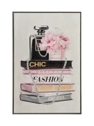image LAND Bild mit Rahmen Fashionbücher mit Flacon  | Schubiger Möbel