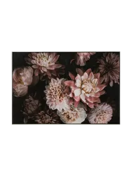 Handgemaltes, gerahmtes Bild „Hübsche rosa Blumen“ 82.5 x 122.5 cm Crea Collection