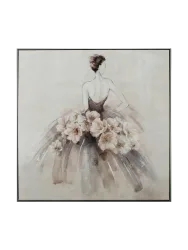 image LAND Bild mit Rahmen Dame im Ballkleid mit Blumen  | Schubiger Möbel