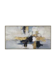 image LAND Gemälde Gold Reflektiert Blau  | Schubiger Möbel