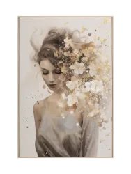 image LAND Gemälde Gold Flowers in Hair  | Schubiger Möbel