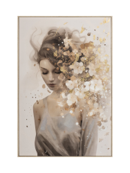 image LAND Gemälde Gold Flowers in Hair  | Schubiger Möbel