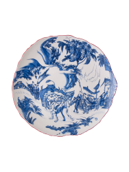 Design Speiseteller „Blue Chinoiserie“ aus Porzellan Seletti