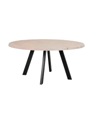 Runder Massivholz Esstisch „Fred“ Ø 160 cm Rowico
