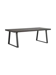 Ausziehbarer Esstisch „Brooklyn“ aus massiver Eiche, 220-320 x 95 cm - Dunkelbraun Rowico