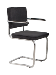 Freischwinger Design Stuhl „Ridge Kink Rib“ mit Armlehnen Zuiver