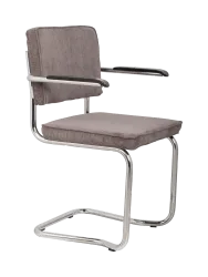 Freischwinger Design Stuhl „Ridge Kink Rib“ mit Armlehnen Zuiver