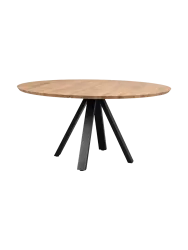 Grosser, runder Massivholz Tisch „Carradale“ Ø 150 cm Rowico