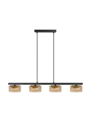LED Design Hängelampe „Olaia“ 4-flammig Amber Schuller
