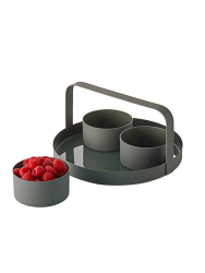 4-teiliges Design Snack-Tablett „Clara“ mit drei Schalen Philippi