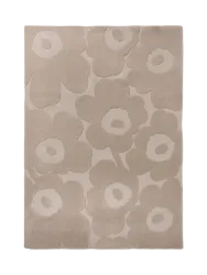 Handgetufteter Designer Teppich „Unikko Beige“ aus 100% Wolle, verschiedene Grössen MARIMEKKO