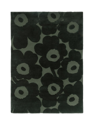 Handgetufteter Designer Teppich „Unikko Green“ aus 100% Wolle, verschiedene Grössen MARIMEKKO