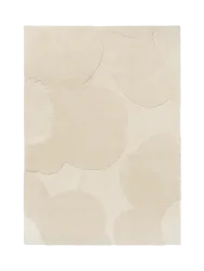 Handgetufteter Designer Teppich „Iso Unikko Natural“ aus 100% Wolle, verschiedene Grössen MARIMEKKO