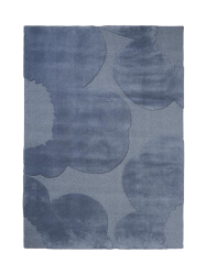 Handgetufteter Designer Teppich „Iso Unikko Dusty Blue“ aus 100% Wolle, verschiedene Grössen MARIMEKKO